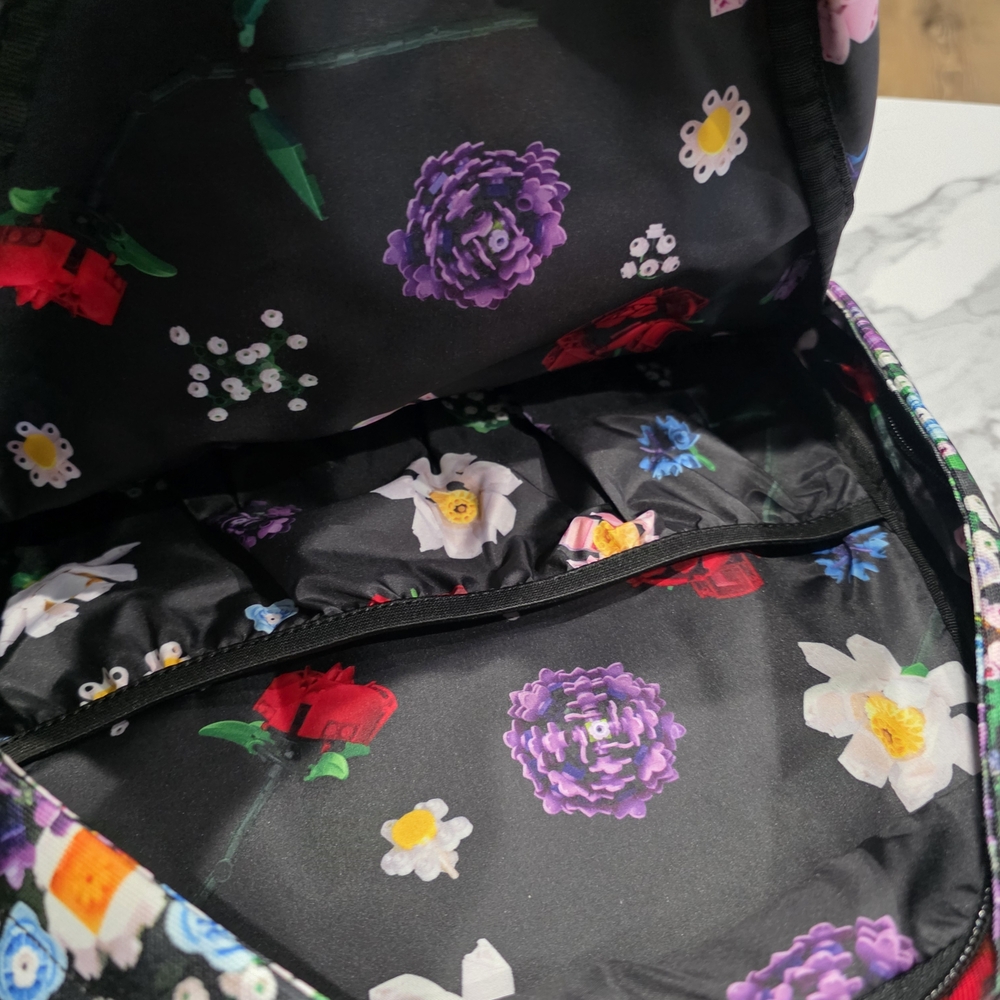 Floral Backpack with Multicolor Design - Picture 7 of 8